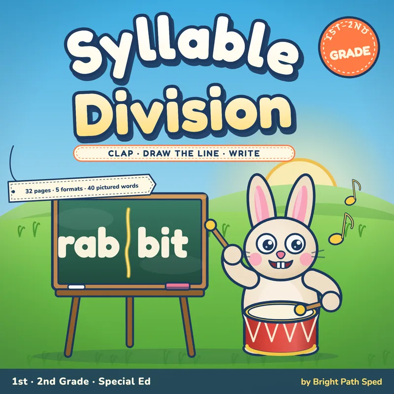 Syllable Division Worksheets, image 1 of 4
