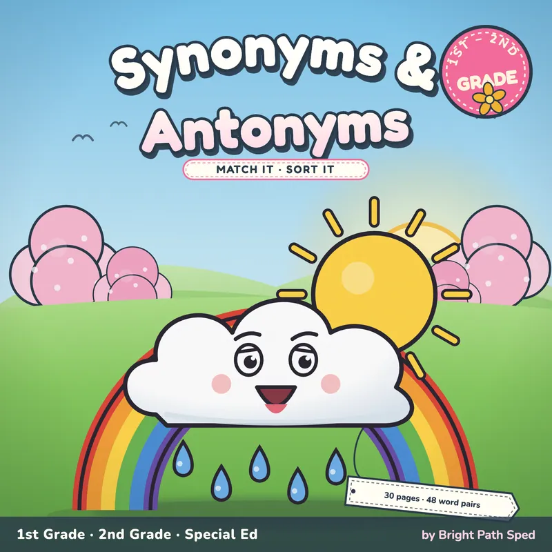 Synonyms and Antonyms Worksheets, image 1 of 4