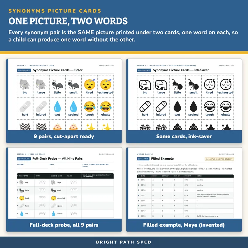 Synonyms Picture Cards, image 3 of 4