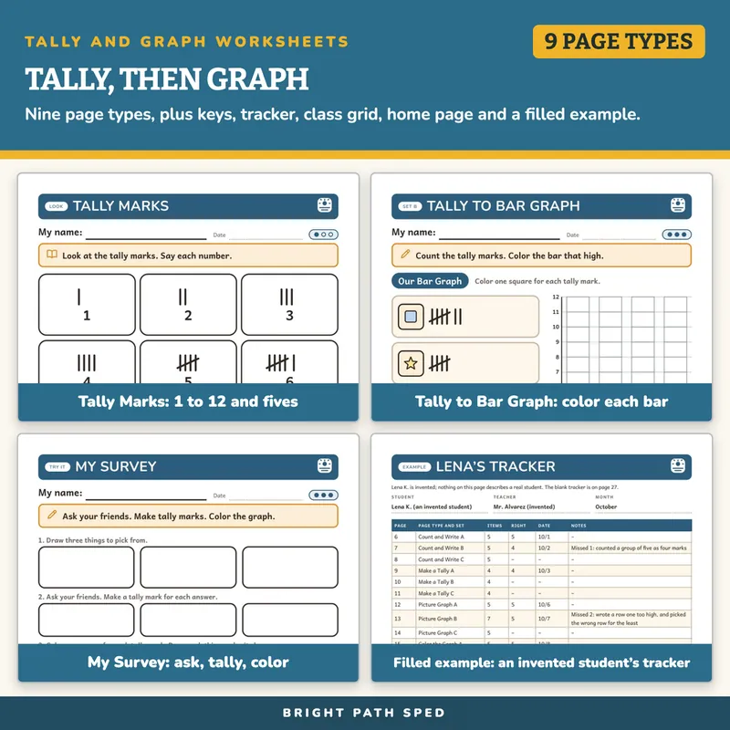 Tally Marks and Graphing Worksheets, image 3 of 4