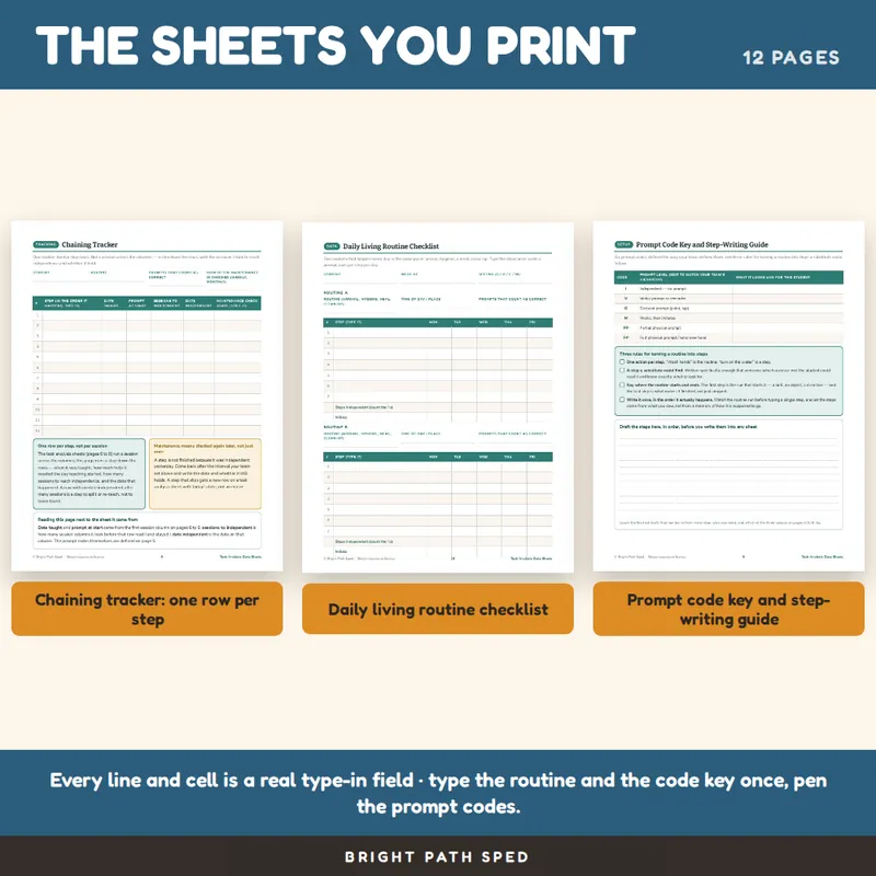 Task Analysis Data Sheets Editable, image 3 of 4