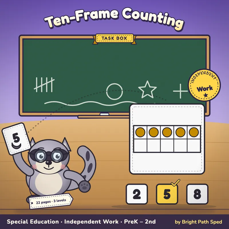 Ten-Frame Counting 1-10 Task Box, image 1 of 4