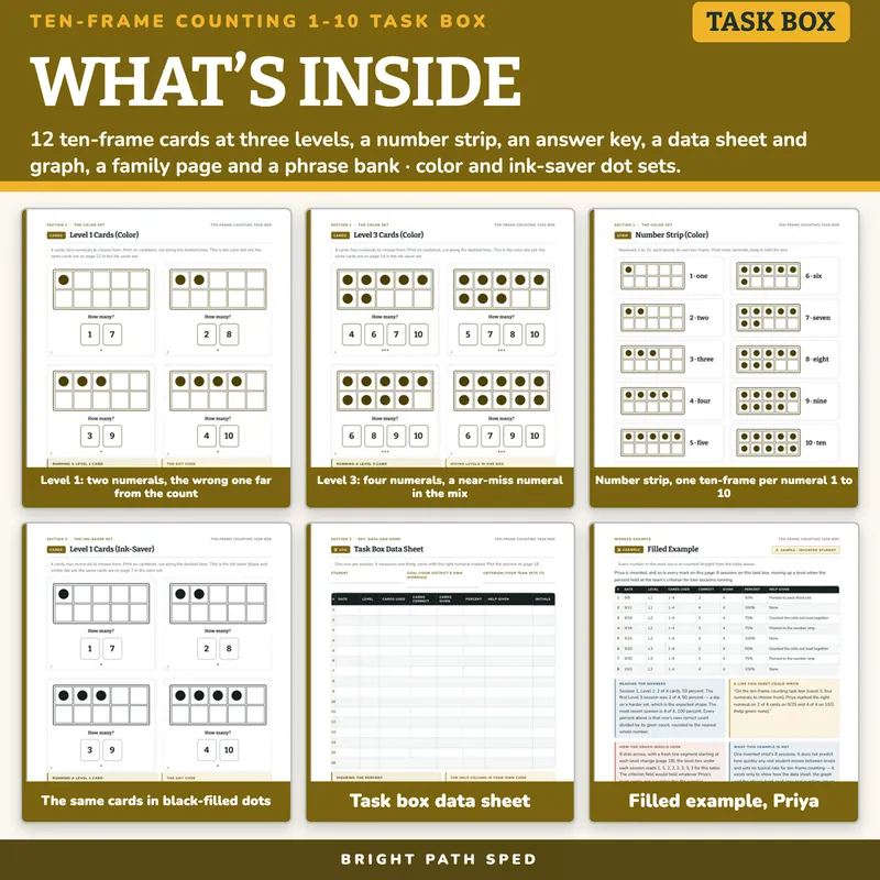 Ten-Frame Counting 1-10 Task Box, image 2 of 4
