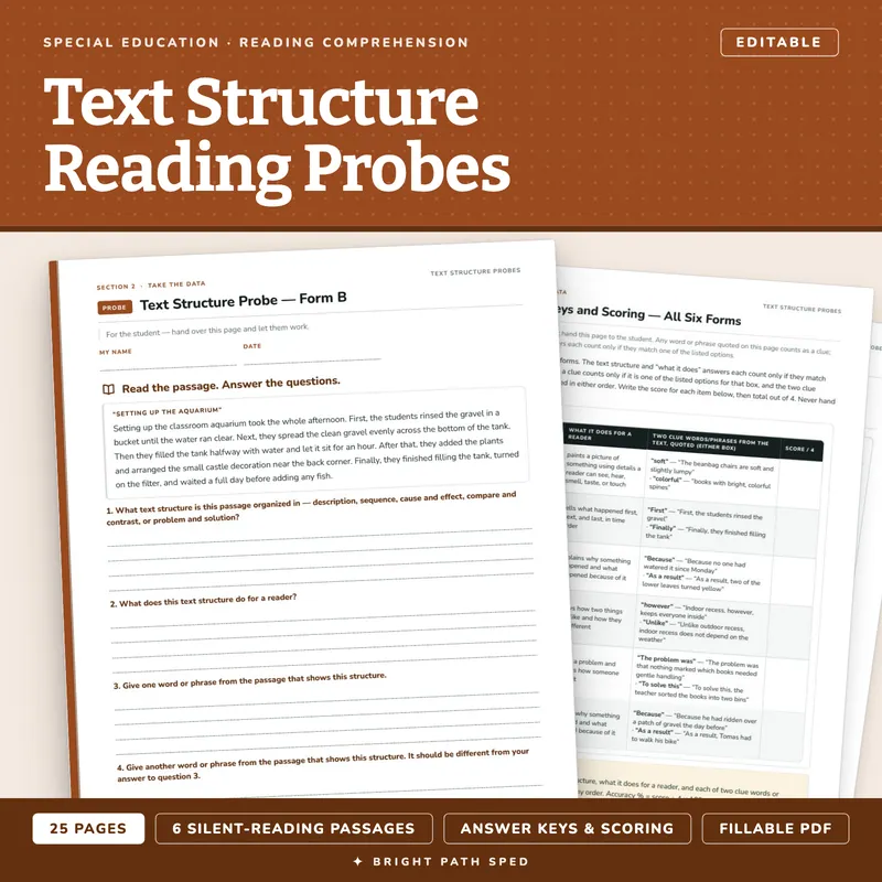 Text Structure Probes Editable, image 1 of 4