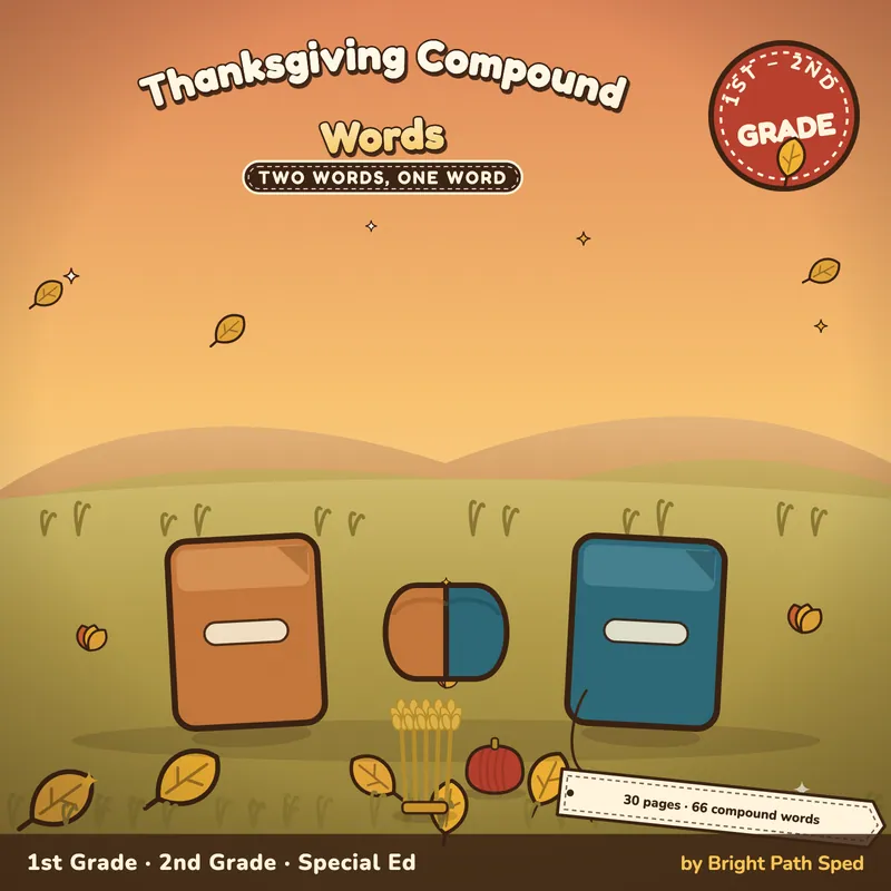Thanksgiving Compound Words Worksheets, image 1 of 4