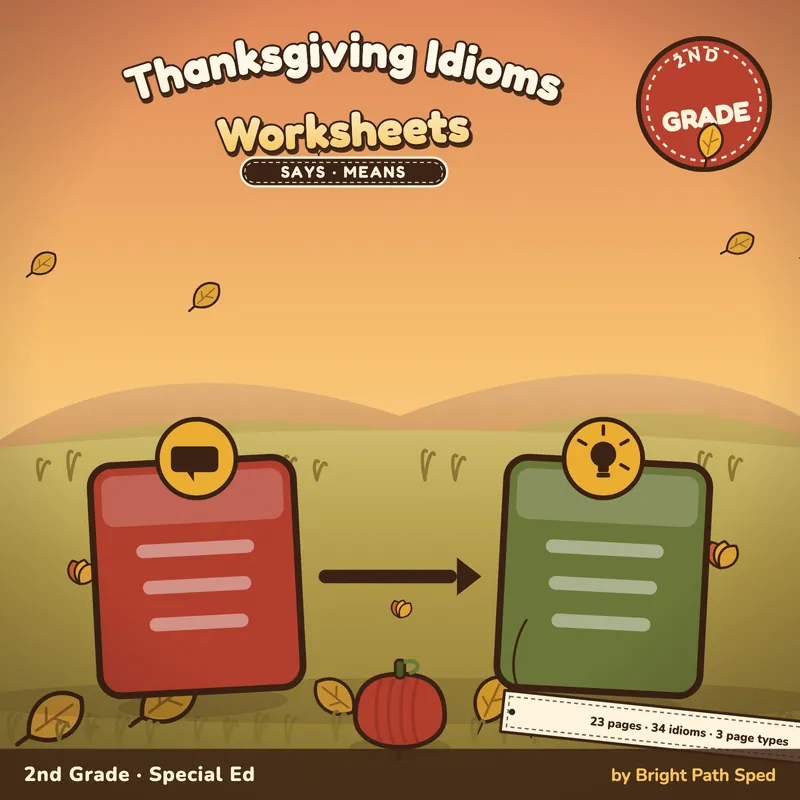 Thanksgiving Idioms Worksheets, image 1 of 4