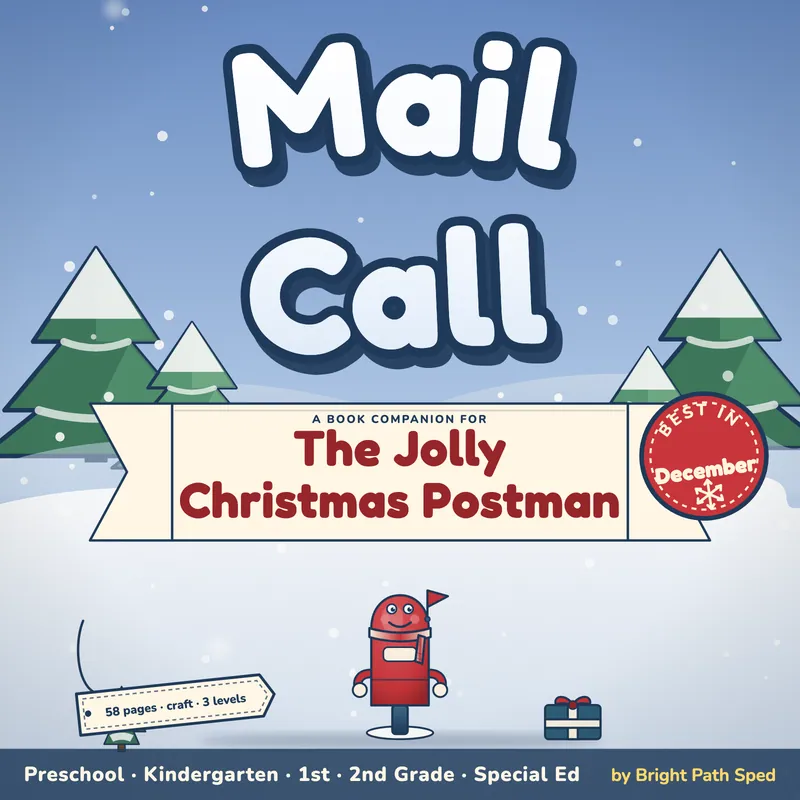The Jolly Christmas Postman Book Companion December PreK K 1st 2nd Special Ed, image 1 of 4