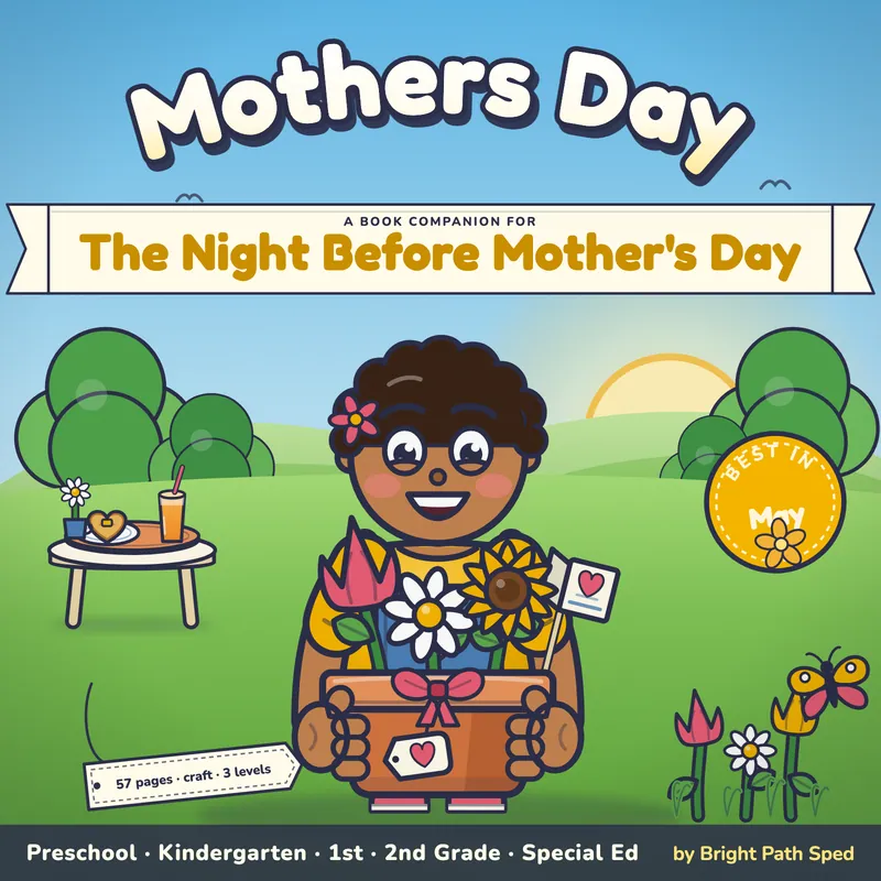 The Night Before Mother's Day Book Companion May PreK K 1st 2nd Special Ed, image 1 of 4