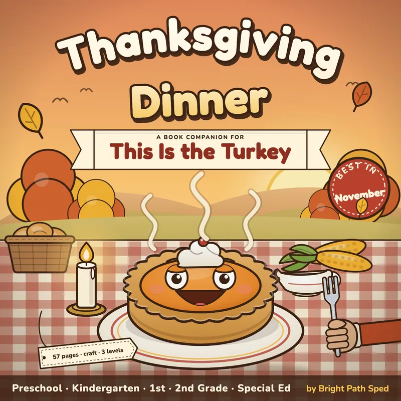 This Is the Turkey Book Companion November PreK K 1st 2nd Special Ed, image 1 of 4