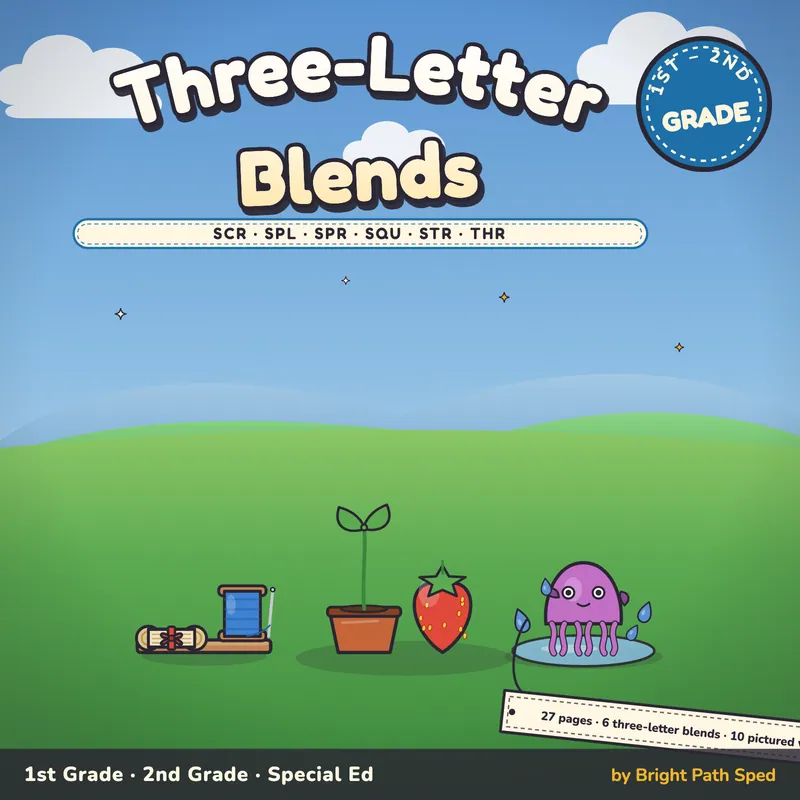 Three-Letter Blends Worksheets, image 1 of 4