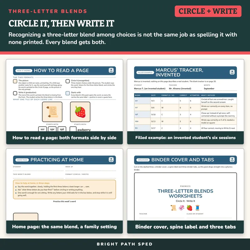 Three-Letter Blends Worksheets, image 3 of 4