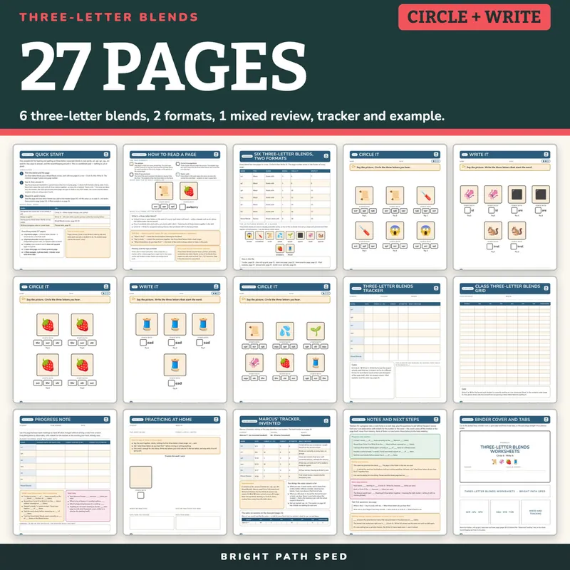 Three-Letter Blends Worksheets, image 4 of 4
