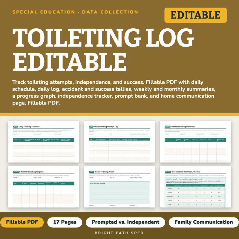 Toileting Log, image 1 of 4