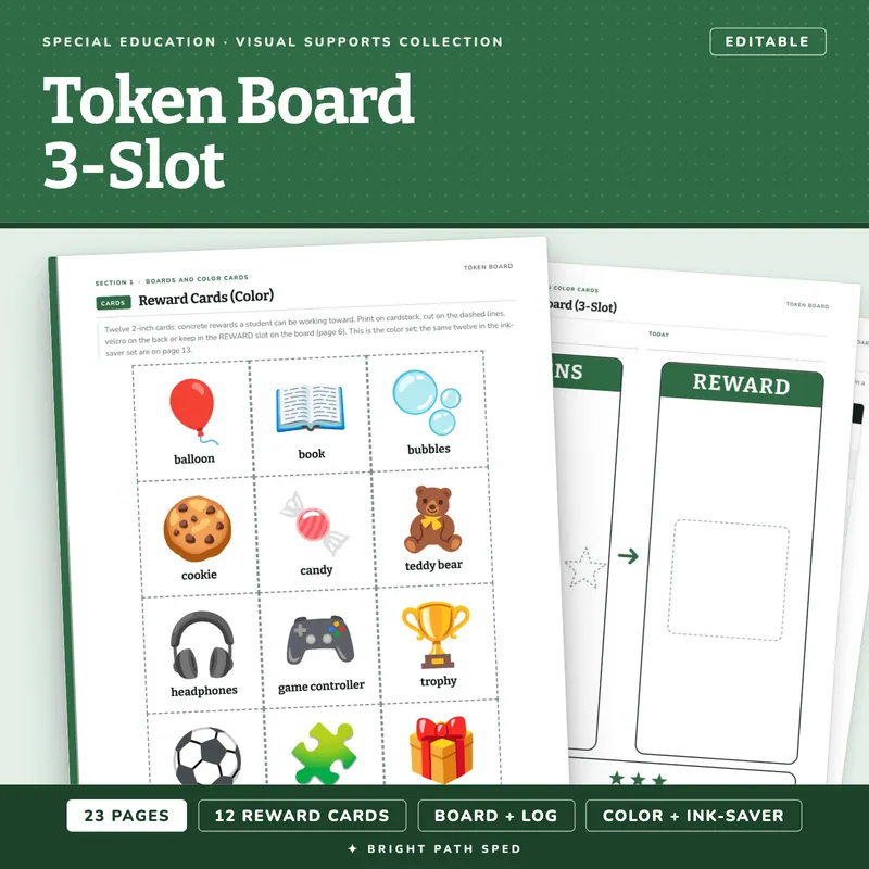 Token Board 3-Slot for Special Education, image 1 of 4