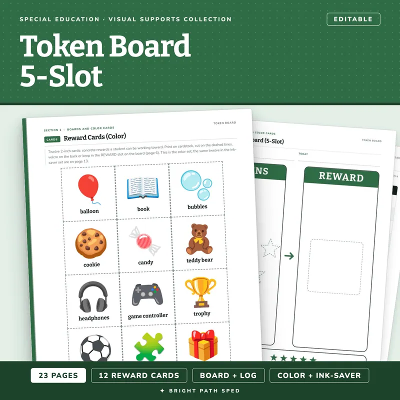 Token Board 5-Slot for Special Education, image 1 of 4