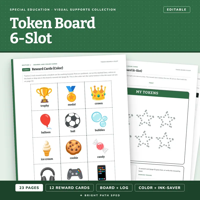 Token Board 6-Slot for Special Education, image 1 of 4