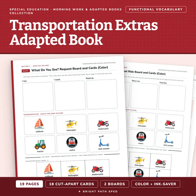 Transportation Extras Adapted Book, image 1 of 4