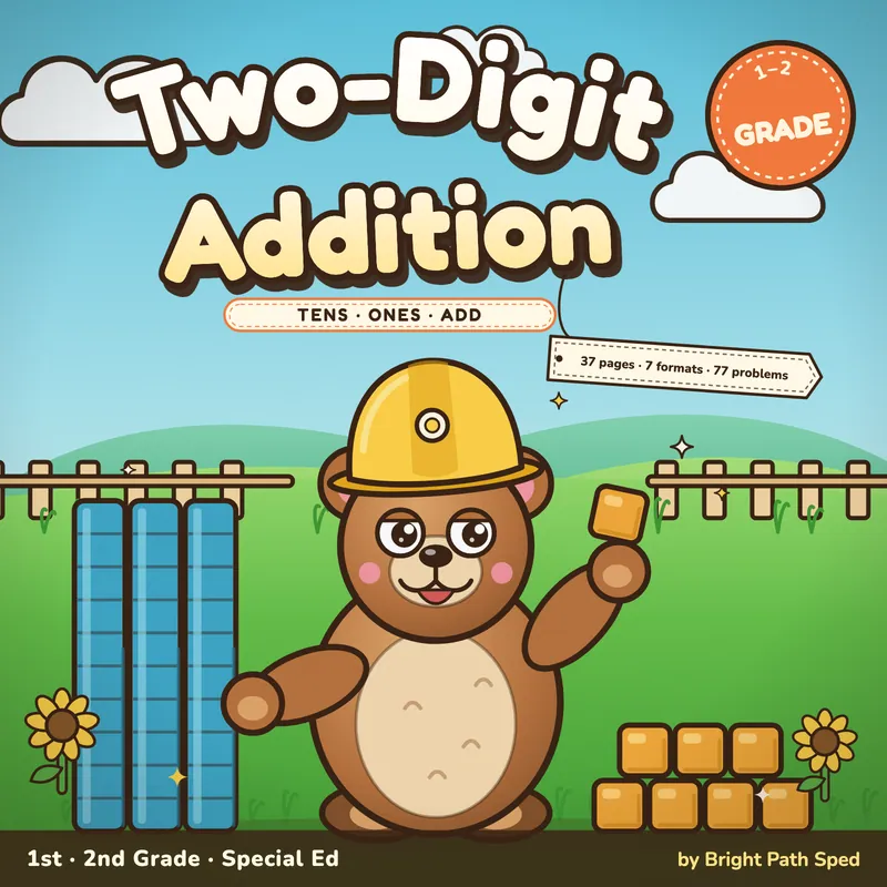 Two-Digit Addition Worksheets, image 1 of 4