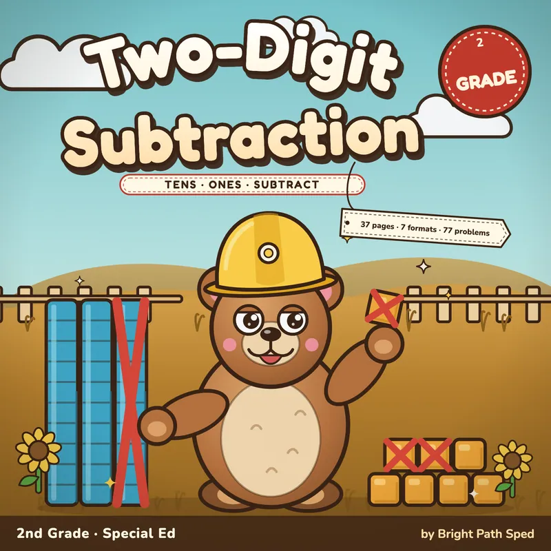 Two-Digit Subtraction Worksheets, image 1 of 4