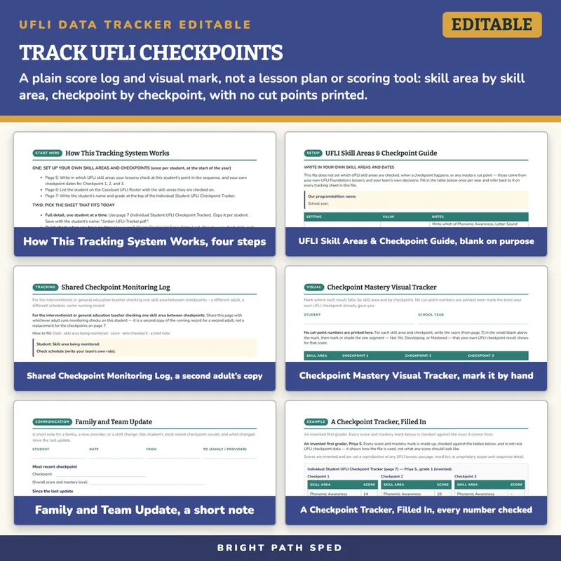 UFLI Data Tracker Editable, for Use With UFLI Foundations Lessons, image 3 of 4