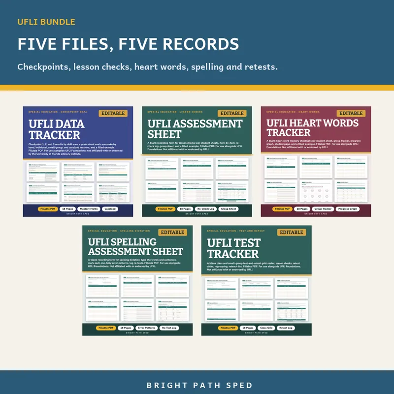UFLI Recording Forms Bundle, image 2 of 3