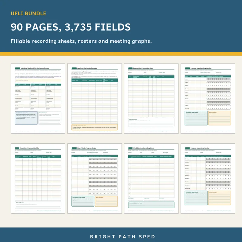 UFLI Recording Forms Bundle, image 3 of 3
