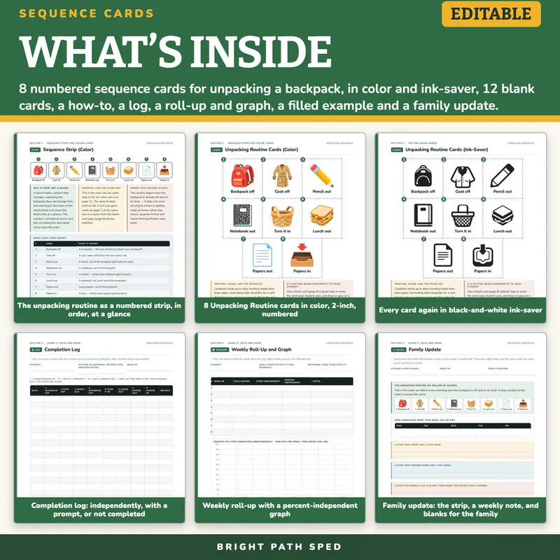 Unpacking Visual Schedule Cards, image 2 of 4