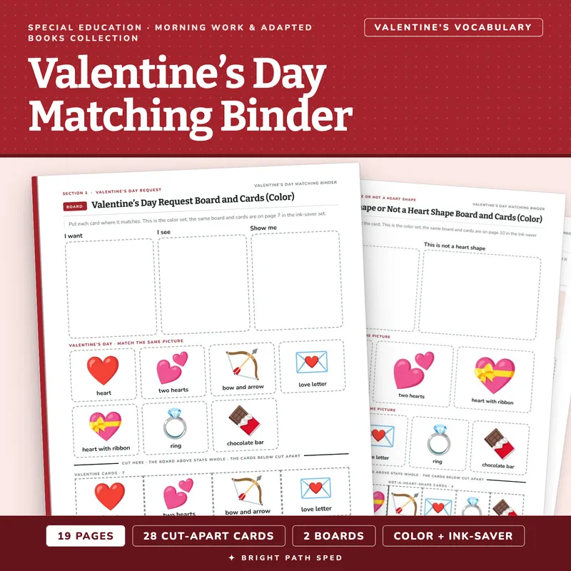 Valentine's Day Matching Binder, image 1 of 4