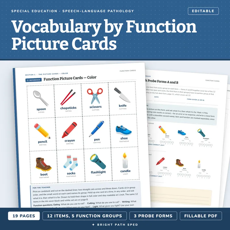 Vocabulary by Function Picture Cards, image 1 of 4