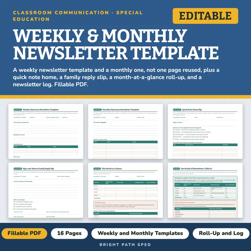 Weekly Newsletter Template Editable, image 1 of 4