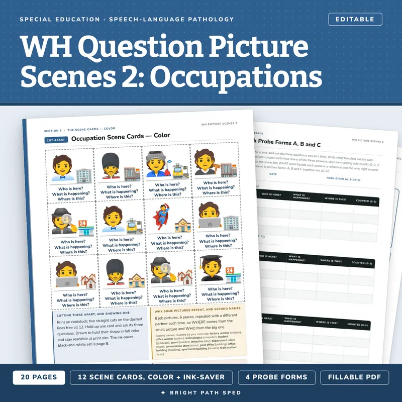 WH Question Picture Scenes 2 Occupations, image 1 of 4