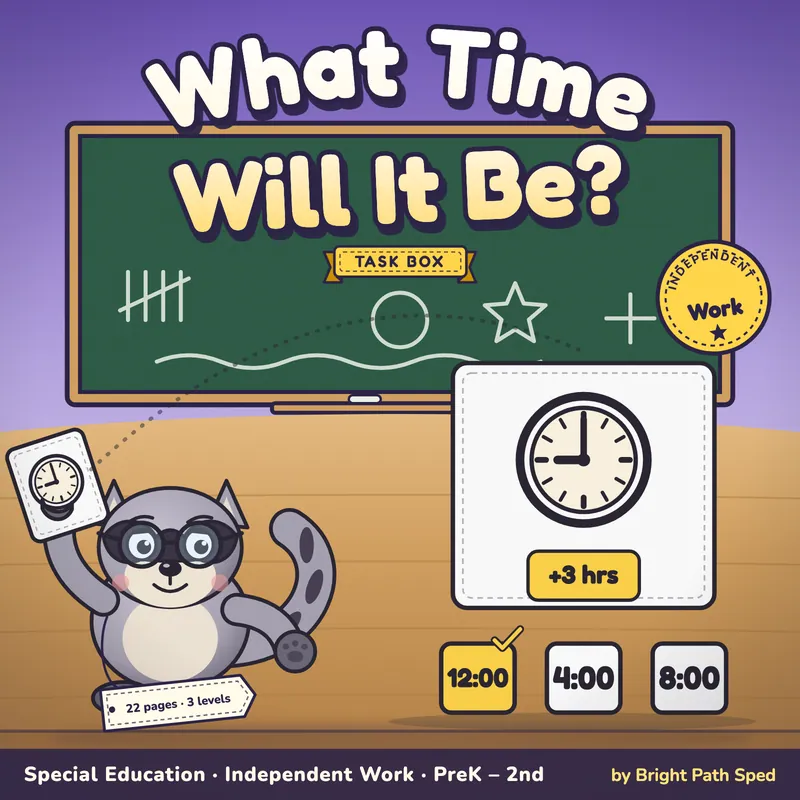 What Time Will It Be? Elapsed Hours Task Box, image 1 of 4