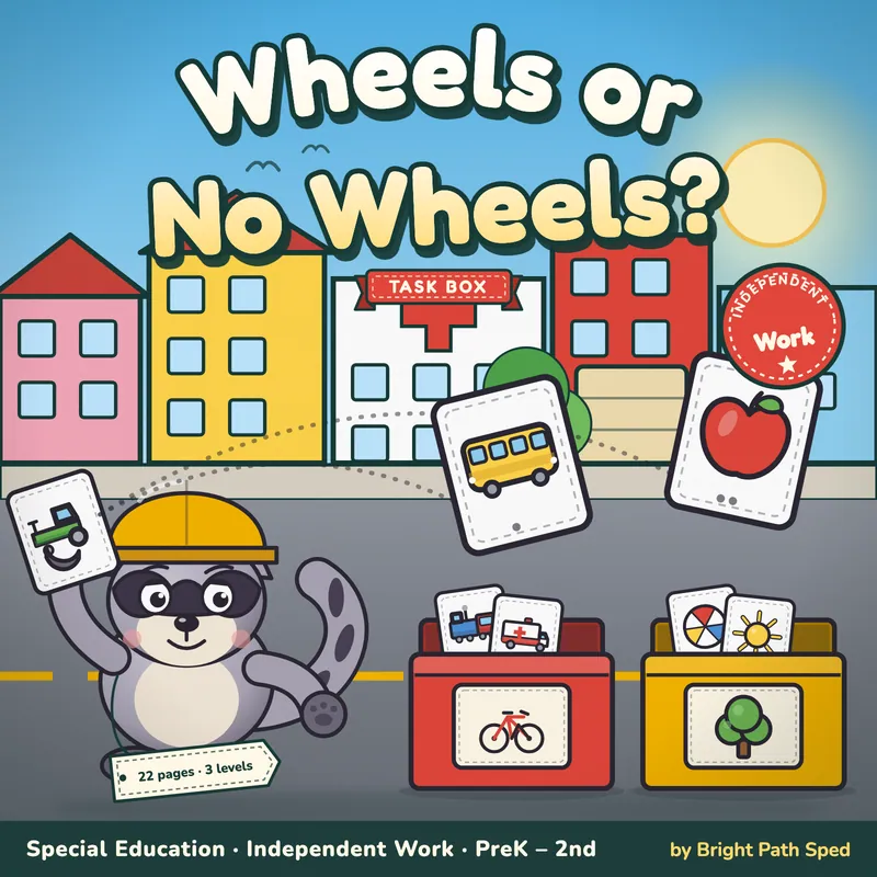 Wheels vs No Wheels Sort Task Box, image 1 of 4