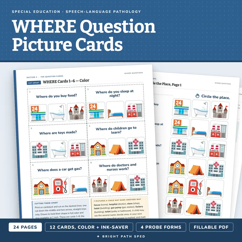 WHERE Question Picture Cards, image 1 of 4