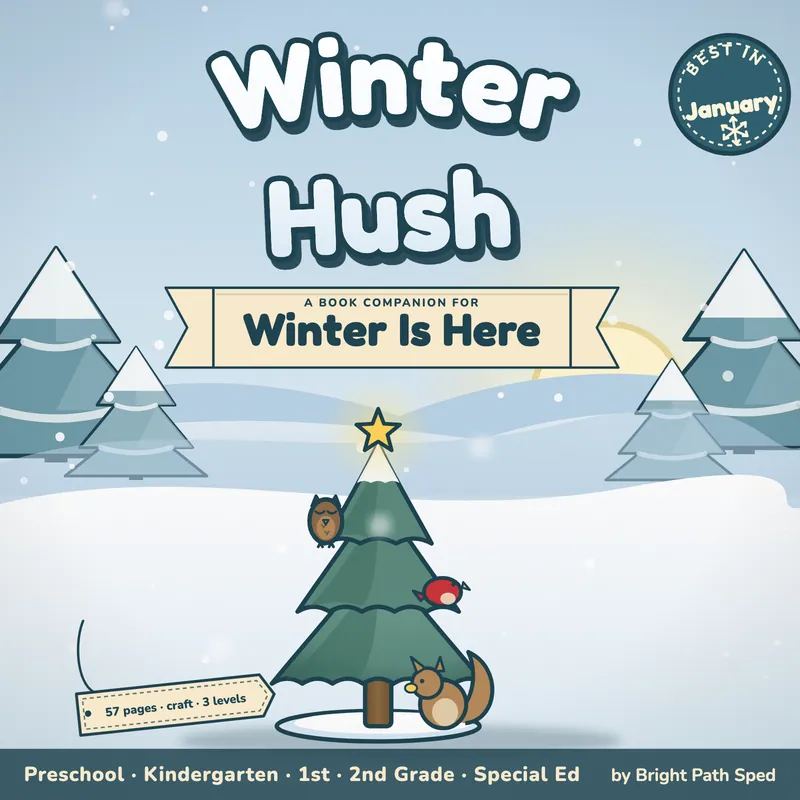 Winter Is Here Book Companion January Preschool Kindergarten 1st 2nd Special Ed, image 1 of 4