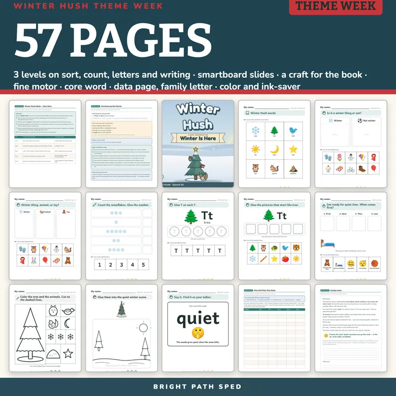 Winter Is Here Book Companion January Preschool Kindergarten 1st 2nd Special Ed, image 4 of 4