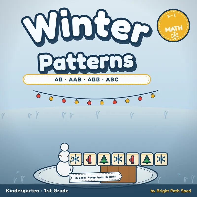 Winter Patterns Worksheets, image 1 of 4