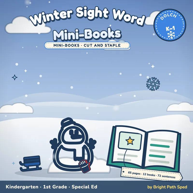 Winter Sight Word Worksheets, image 1 of 4