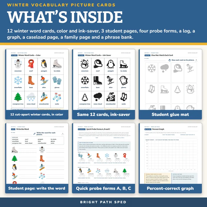 Winter Vocabulary Picture Cards, image 2 of 4