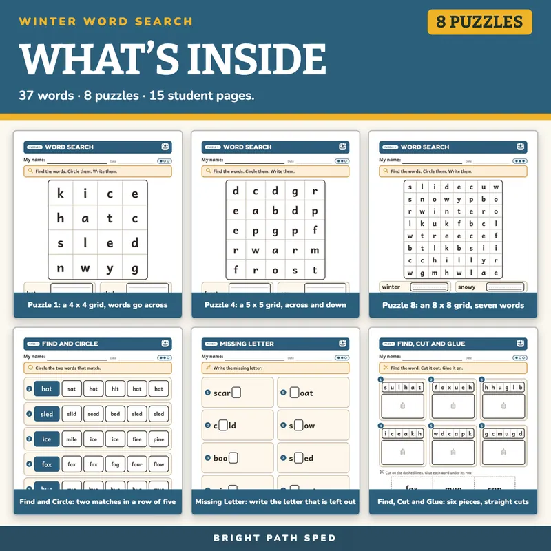 Winter Word Search, image 2 of 4