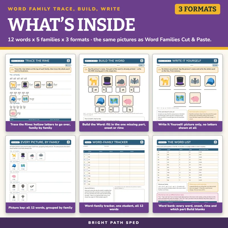 Word Family Worksheets, image 2 of 4