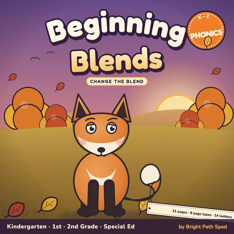 Word Ladders Beginning Blends Worksheets, image 1 of 4