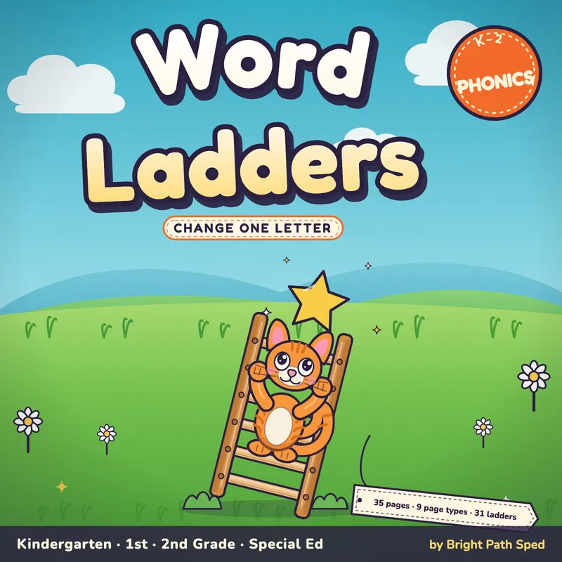 Word Ladders CVC and CVCe Worksheets, image 1 of 4